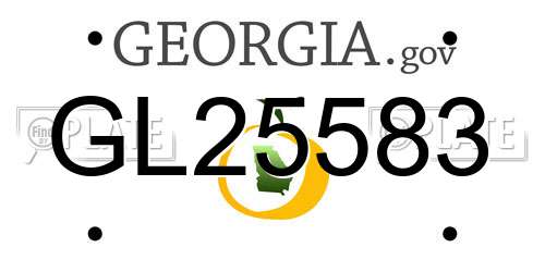 GL25583 Georgia License Plate