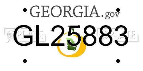 GL25883 Georgia License Plate