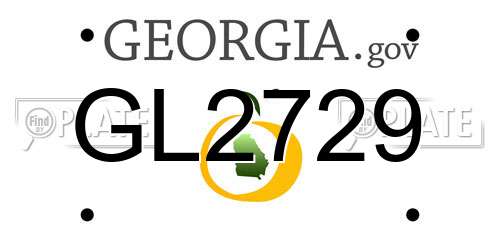 GL2729 Georgia License Plate