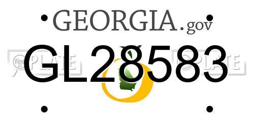 GL28583 Georgia License Plate