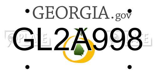 GL2A998 Georgia License Plate