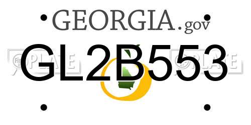 GL2B553 Georgia License Plate