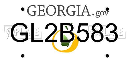 GL2B583 Georgia License Plate