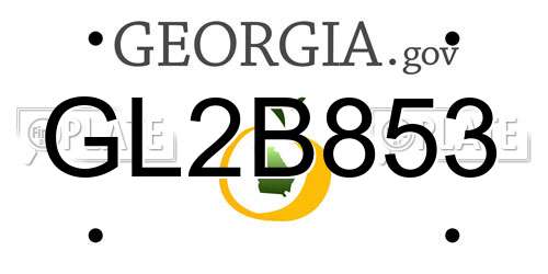 GL2B853 Georgia License Plate