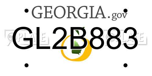 GL2B883 Georgia License Plate