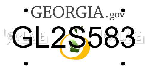 GL2S583 Georgia License Plate