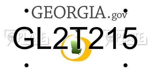 GL2T215 Georgia License Plate