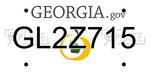 GL2Z715 Georgia License Plate