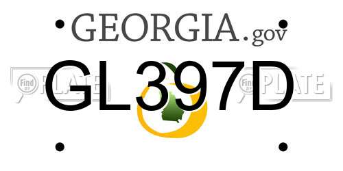 GL397D Georgia License Plate