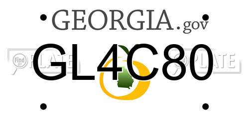GL4C80 Georgia License Plate