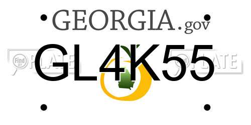 GL4K55 Georgia License Plate