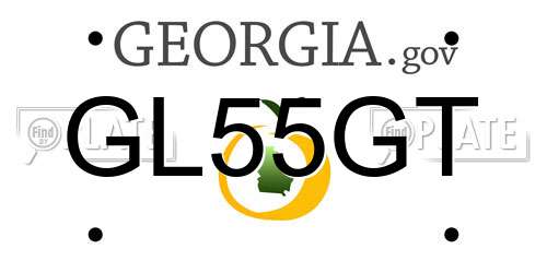 GL55GT Georgia License Plate