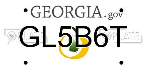 GL5B6T Georgia License Plate