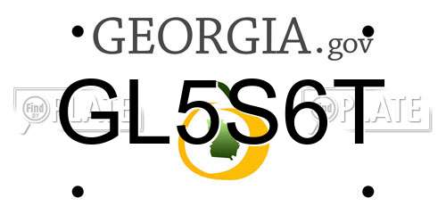 GL5S6T Georgia License Plate