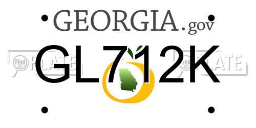 GL712K Georgia License Plate