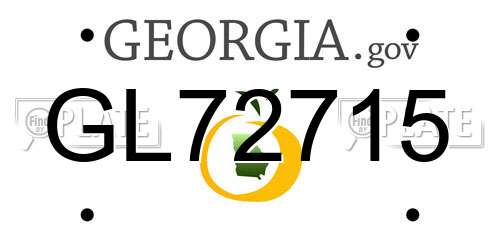 GL72715 Georgia License Plate