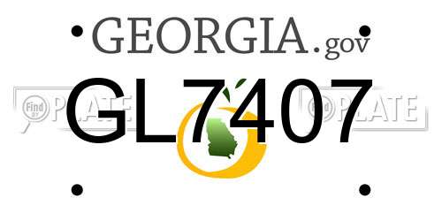 GL7407 Georgia License Plate