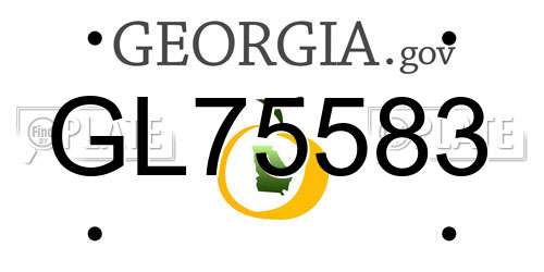 GL75583 Georgia License Plate
