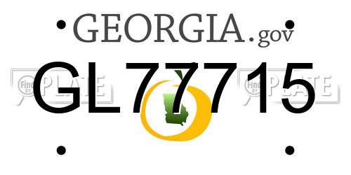 GL77715 Georgia License Plate