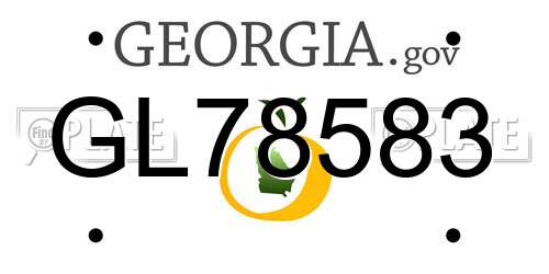 GL78583 Georgia License Plate
