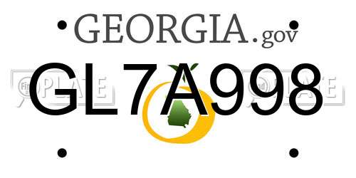 GL7A998 Georgia License Plate