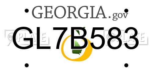 GL7B583 Georgia License Plate