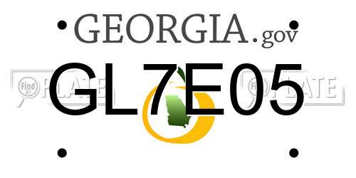 GL7E05 Georgia License Plate
