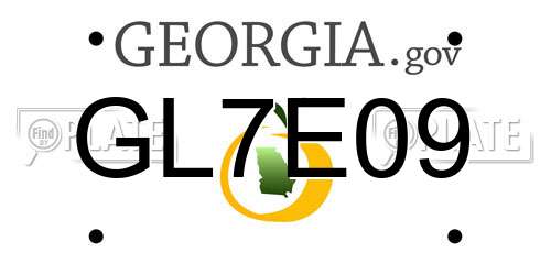 GL7E09 Georgia License Plate