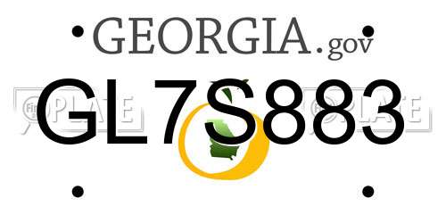 GL7S883 Georgia License Plate