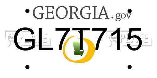GL7T715 Georgia License Plate