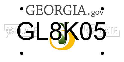 GL8K05 Georgia License Plate