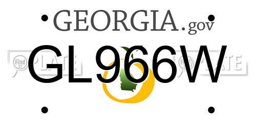 GL966W Georgia License Plate