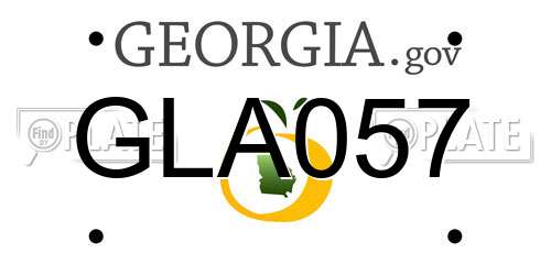GLA057 Georgia License Plate