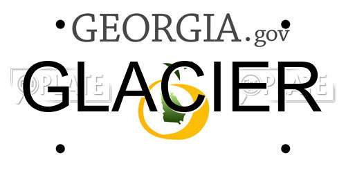 GLACIER Georgia License Plate