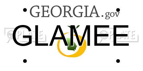 GLAMEE Georgia License Plate