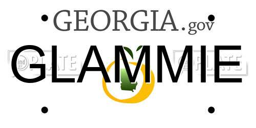 GLAMMIE Georgia License Plate