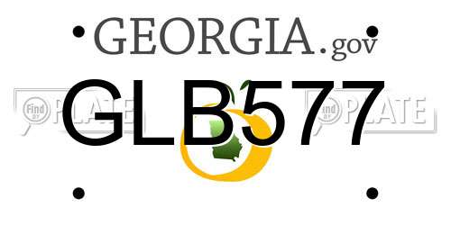 GLB577 Georgia License Plate
