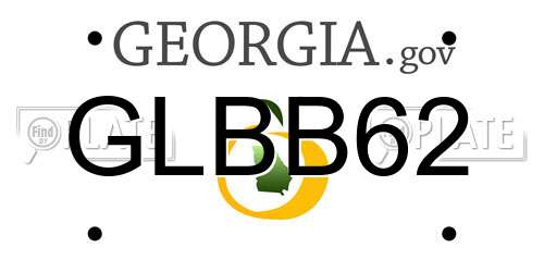 GLBB62 Georgia License Plate