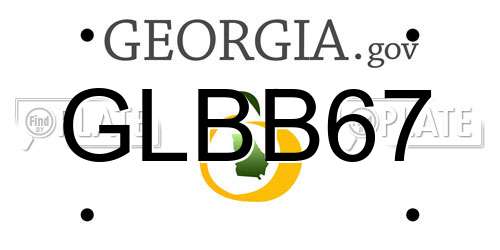 GLBB67 Georgia License Plate