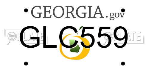 GLC559 Georgia License Plate