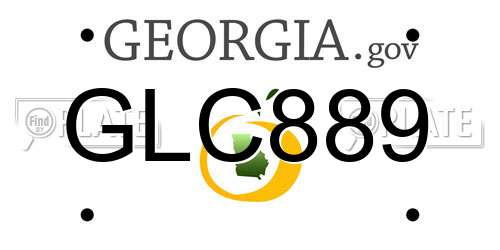 GLC889 Georgia License Plate