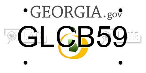 GLCB59 Georgia License Plate