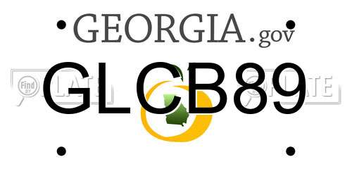 GLCB89 Georgia License Plate