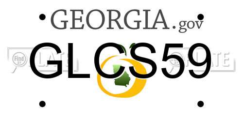 GLCS59 Georgia License Plate