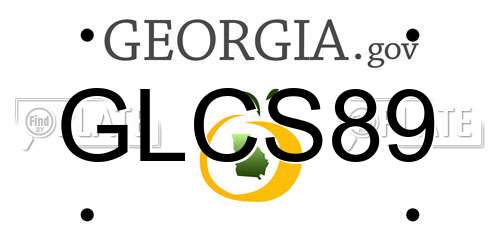 GLCS89 Georgia License Plate