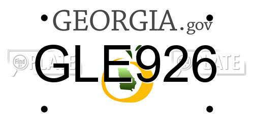 GLE926 Georgia License Plate
