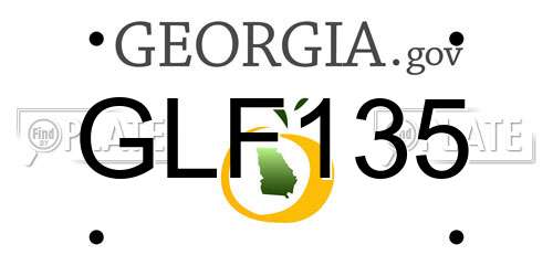 GLF135 Georgia License Plate