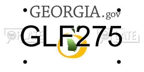 GLF275 Georgia License Plate