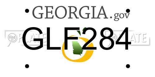 GLF284 Georgia License Plate