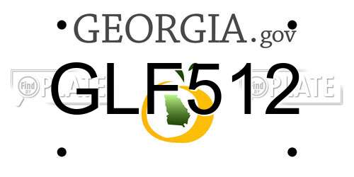 GLF512 Georgia License Plate